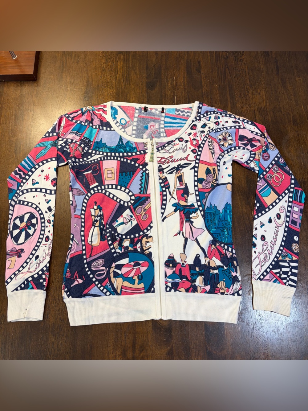 Vintage Louis Feraud Zip Sweater Approx Size XS